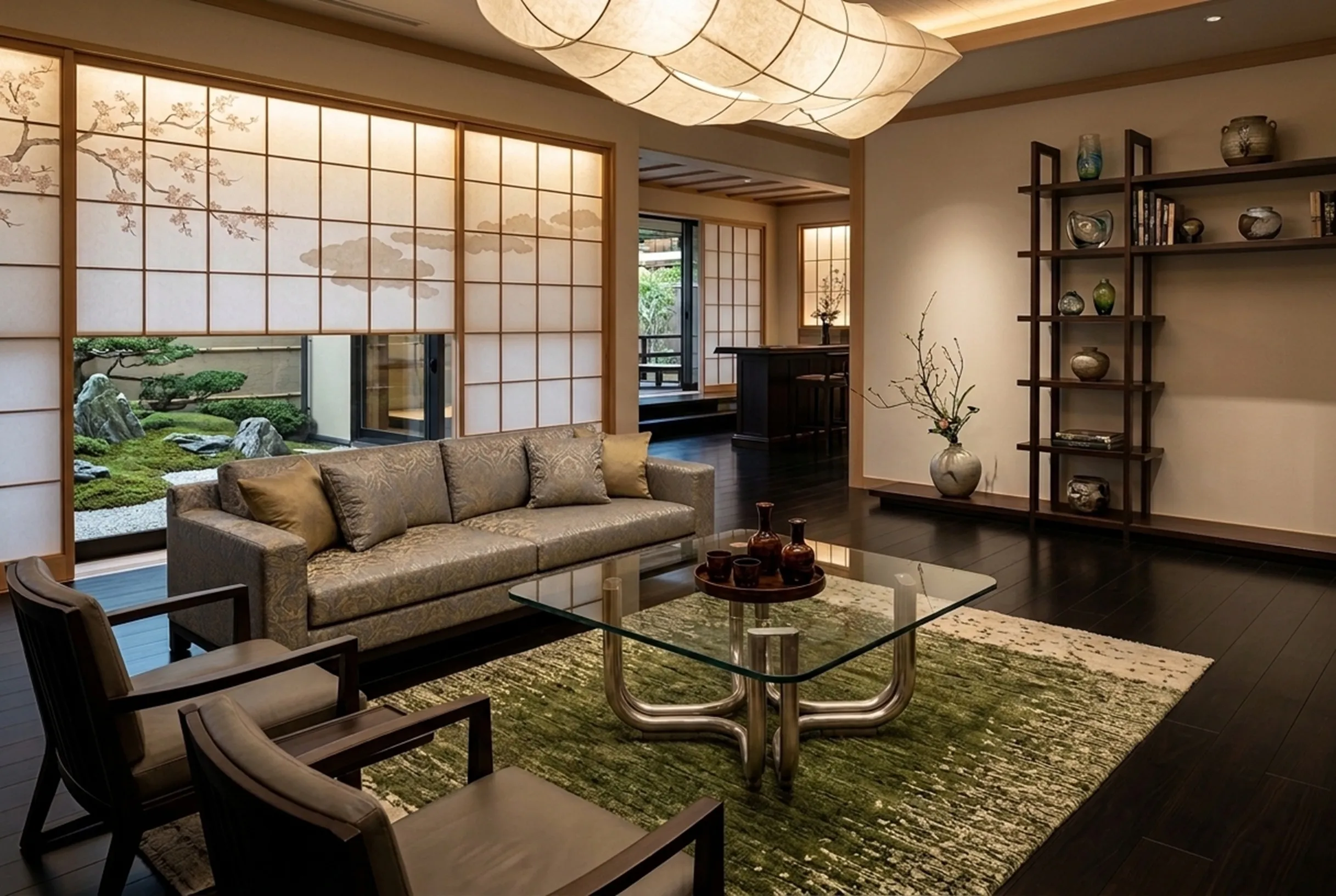 Antique coffee table with elegant design in a cozy setting.