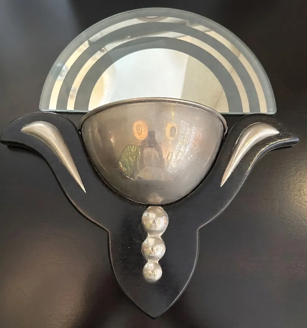 antikes paar wandleuchter art deco mit elegantem design und dekorativen details