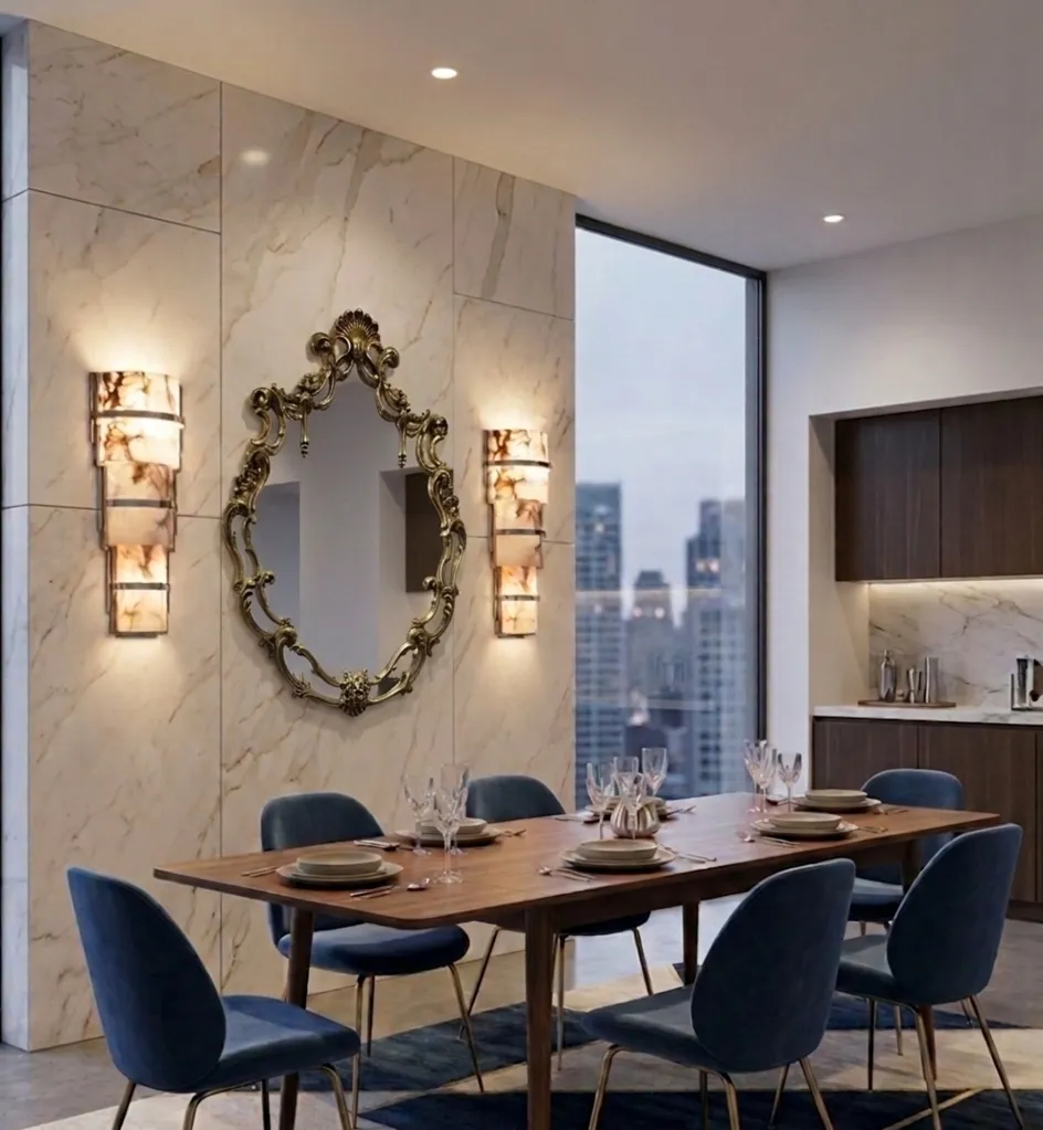 espejo antiguo decorativo en una elegante habitación