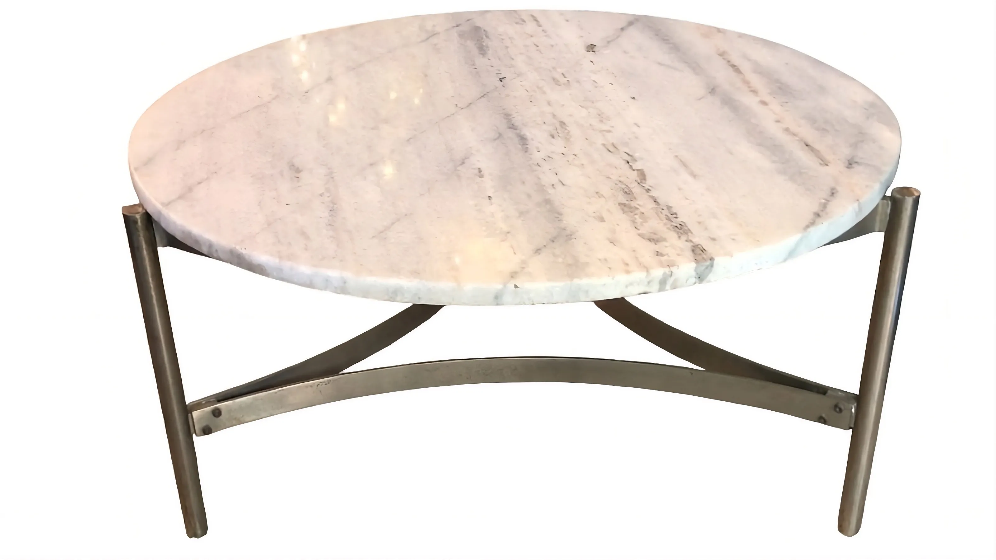 Antique round coffee table in a classic setting