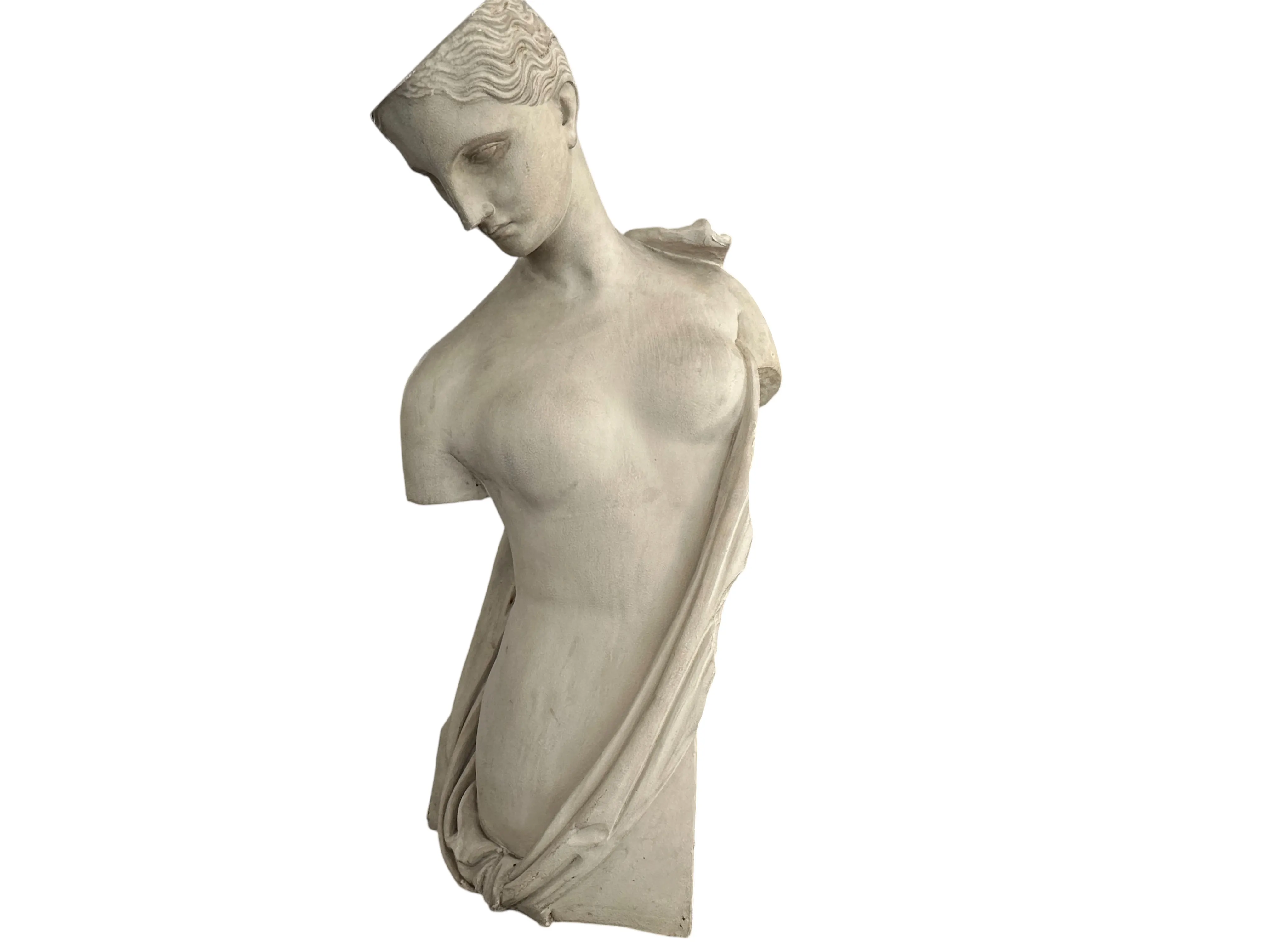 sculpture ancienne d'une femme avec drapé, de Pietro Barzanti