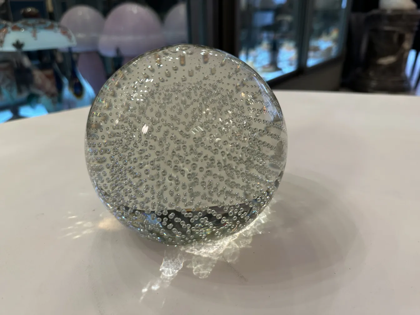 穆拉诺玻璃球，带气泡，古董作品。
