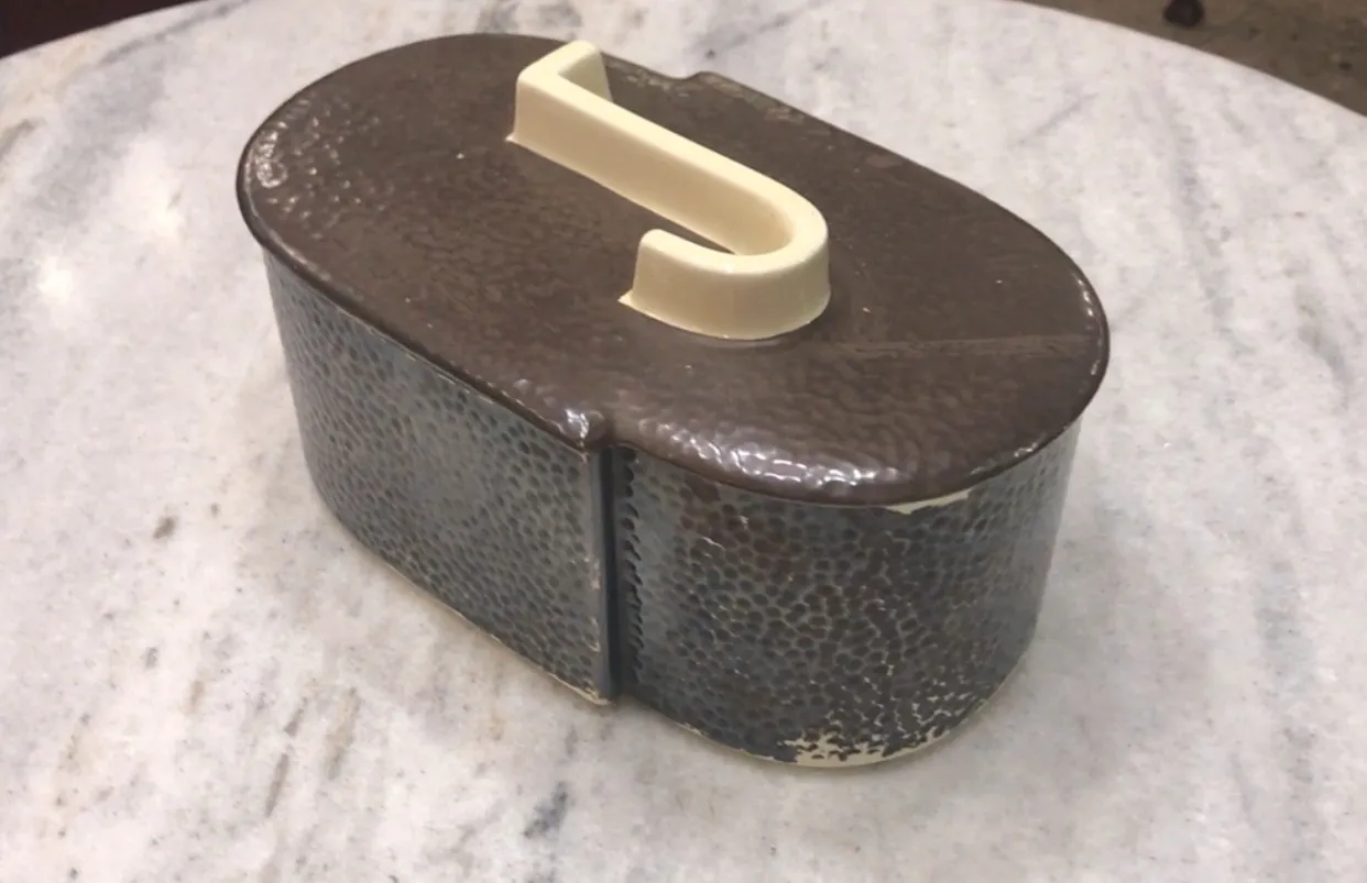 antique decorative box with clear lid in elegant setting