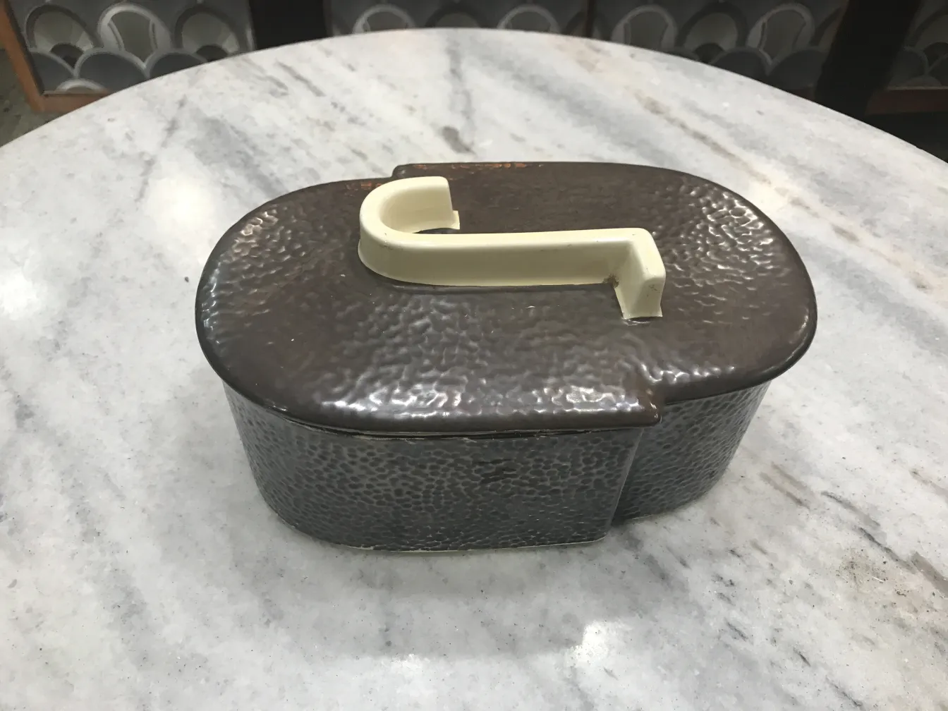 antique decorative box with clear lid in elegant setting