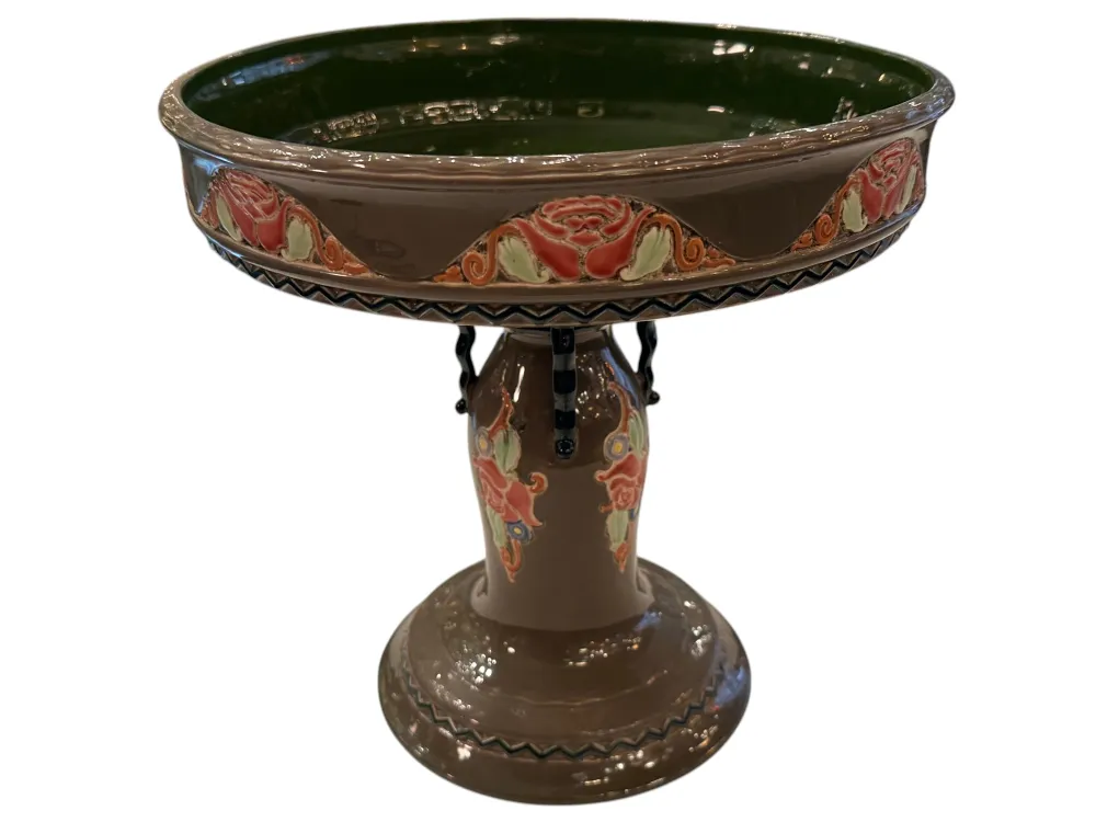 Antiguidades cerâmica Eichwald decorativas com design floral