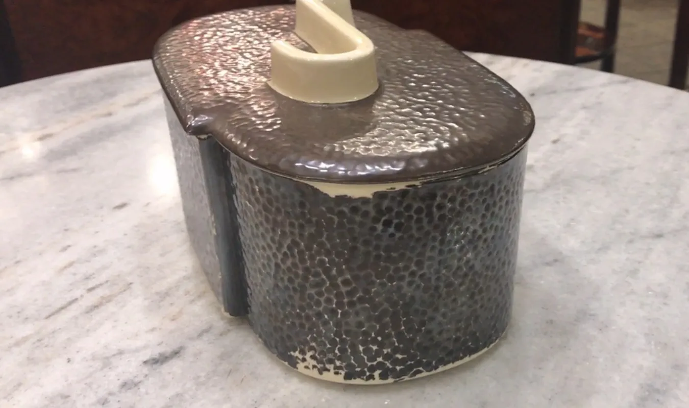 antique decorative box with clear lid in elegant setting