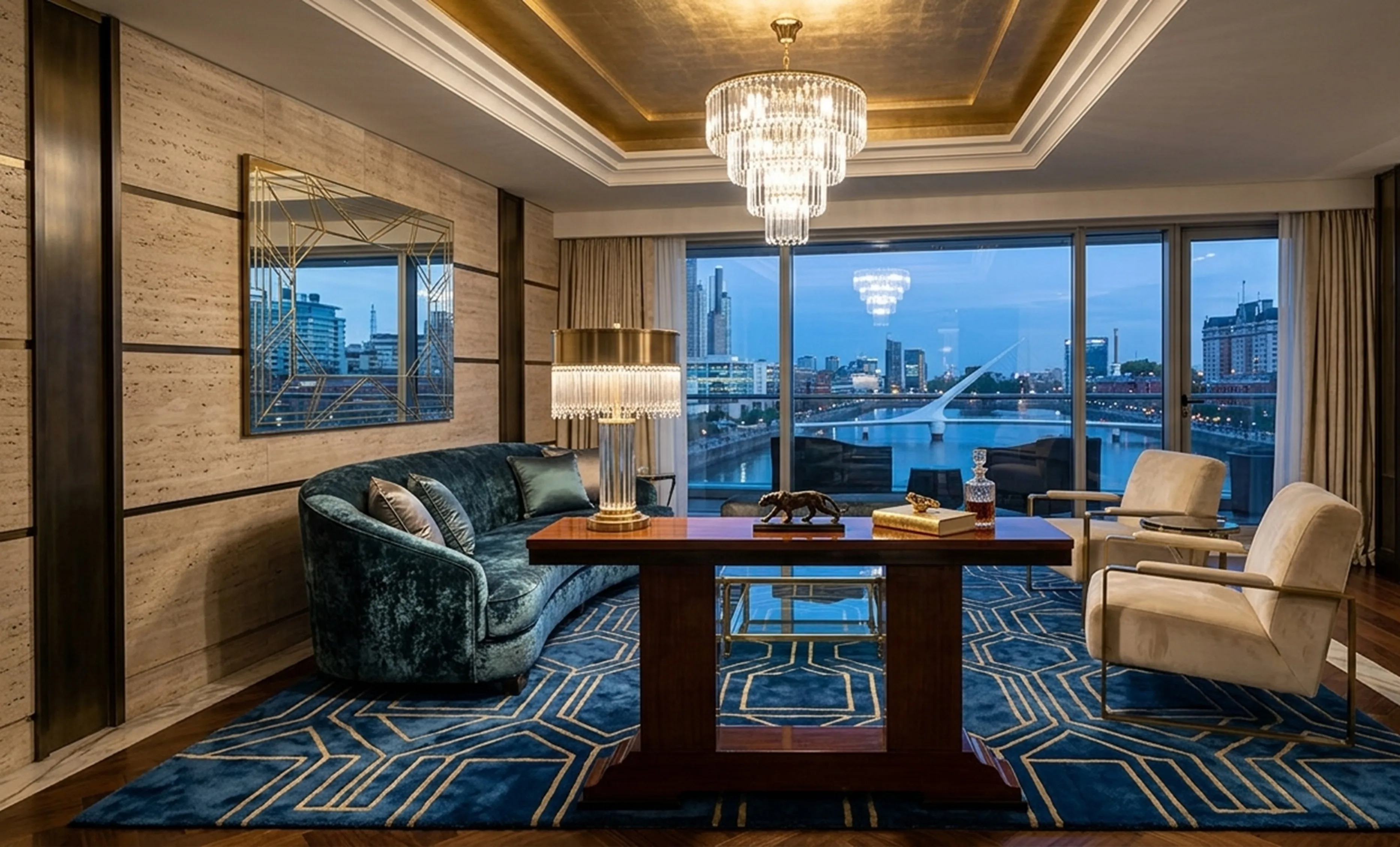 Três consoles antigos em um ambiente elegante.