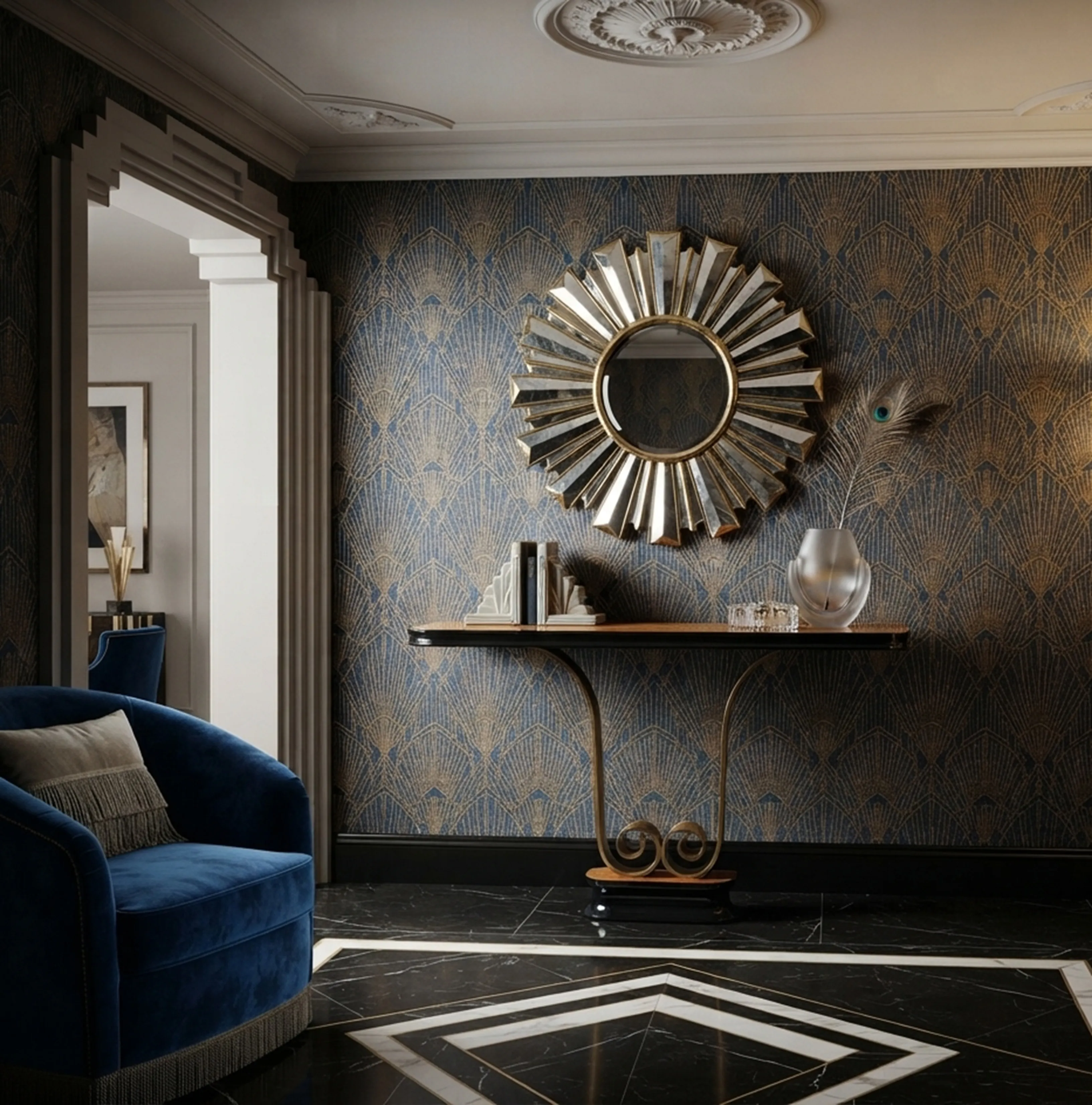 deux dresuars anciens avec un design élégant dans un environnement chic