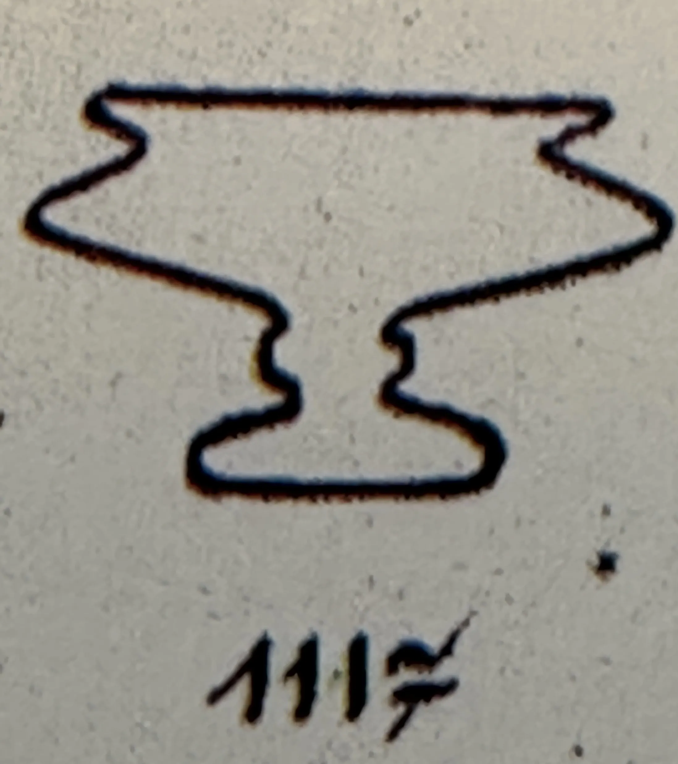 Dibujo de un vidrio antiguo firmado Le Verre en un fondo claro