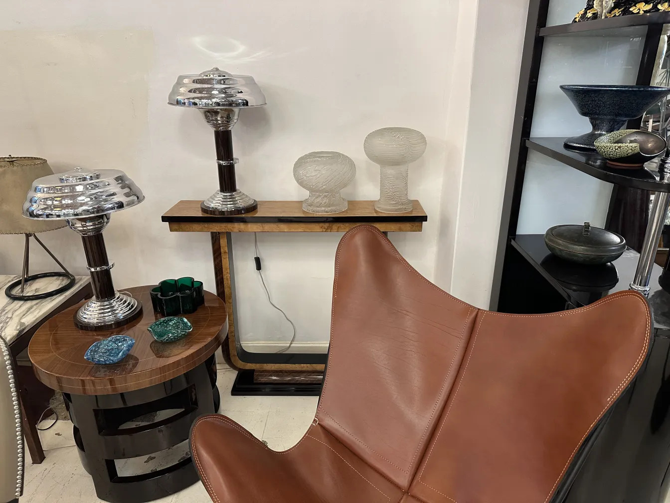 античное муранское стекло синего цвета с серебряными деталями, элегантное и декоративное