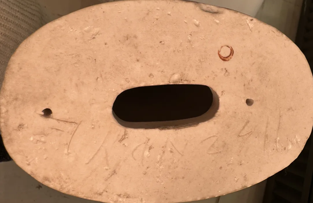 11 1/2 antique ceramic hands against a neutral background