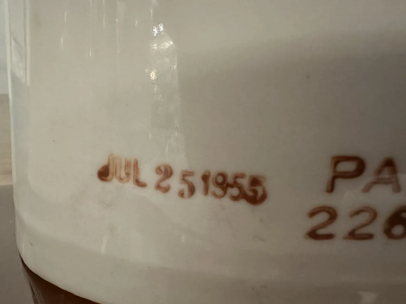 two antique ceramic hands in light color