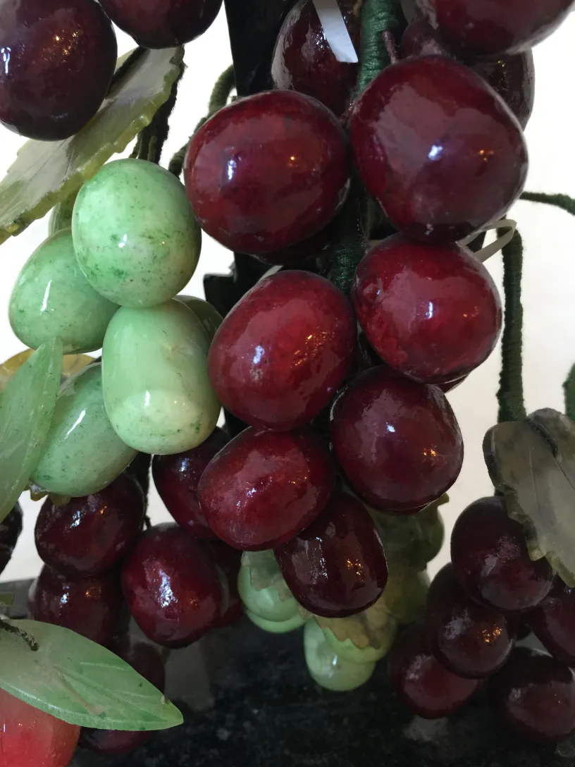 Bonsai antico con frutti rossi e verdi