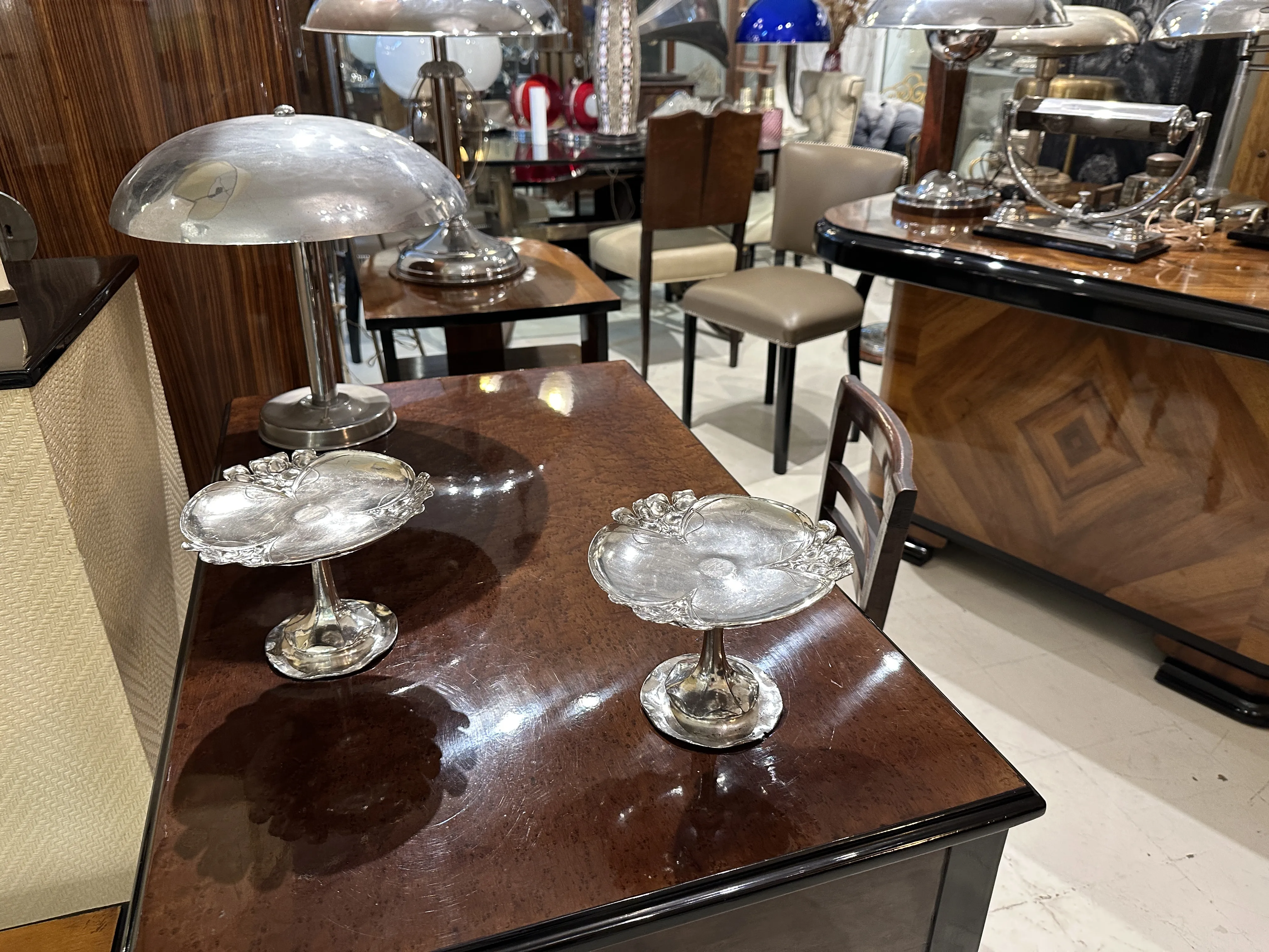 Antique card tray WMF in a classy setting