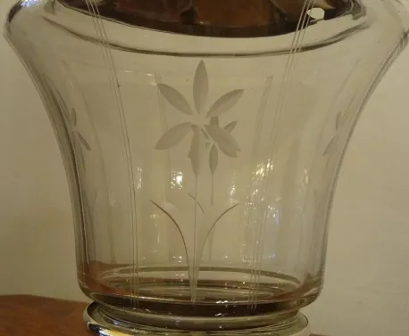 bol à punch WMF ancien en verre avec couvercle en métal