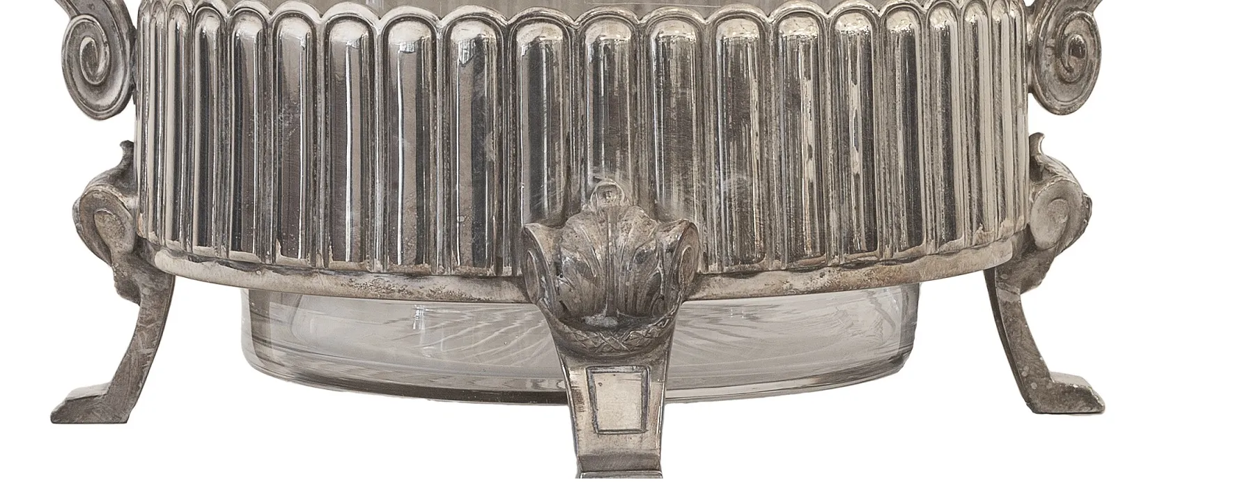antike WMF Bowle mit dekorativ geformtem Deckel