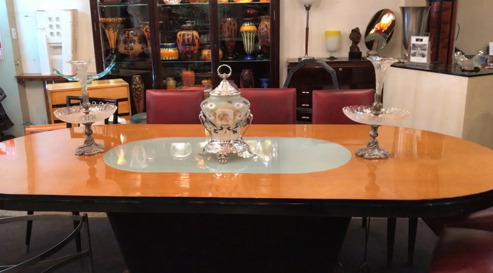 antike WMF Bowle mit Blumenmuster