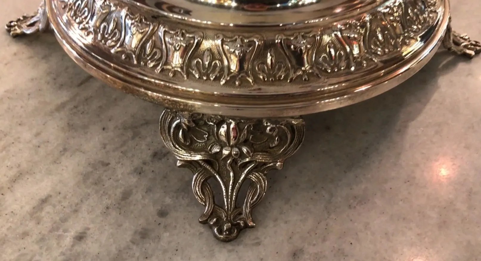 bol à punch antique WMF avec fleurs