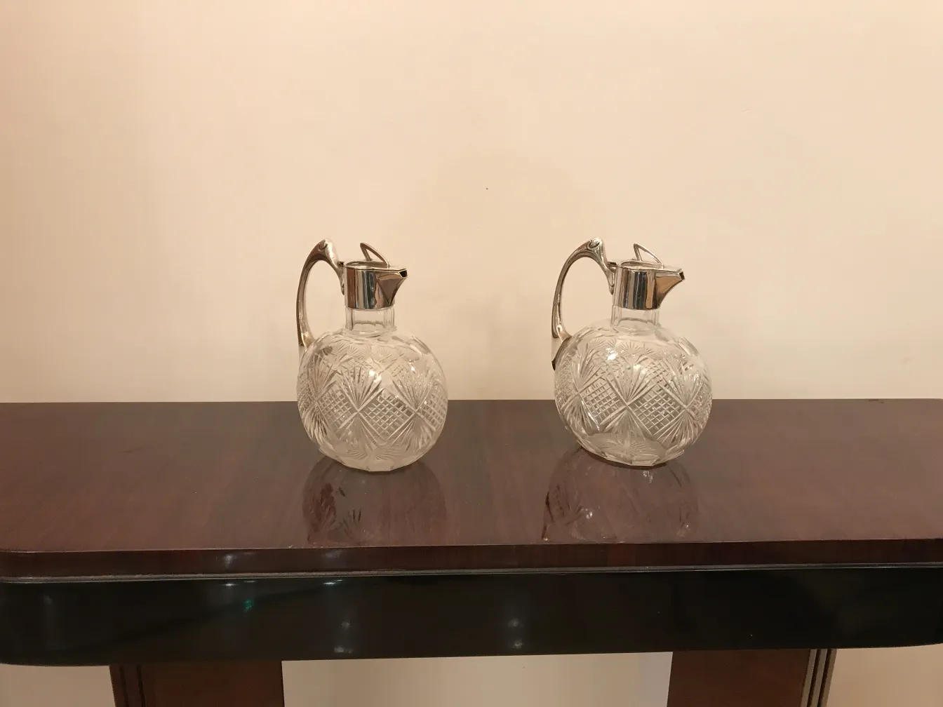 two elegant antique WMF jars in a classic setting