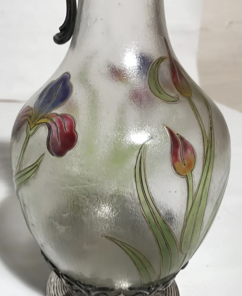 Jolis pichets antiques WMF décorés de fleurs