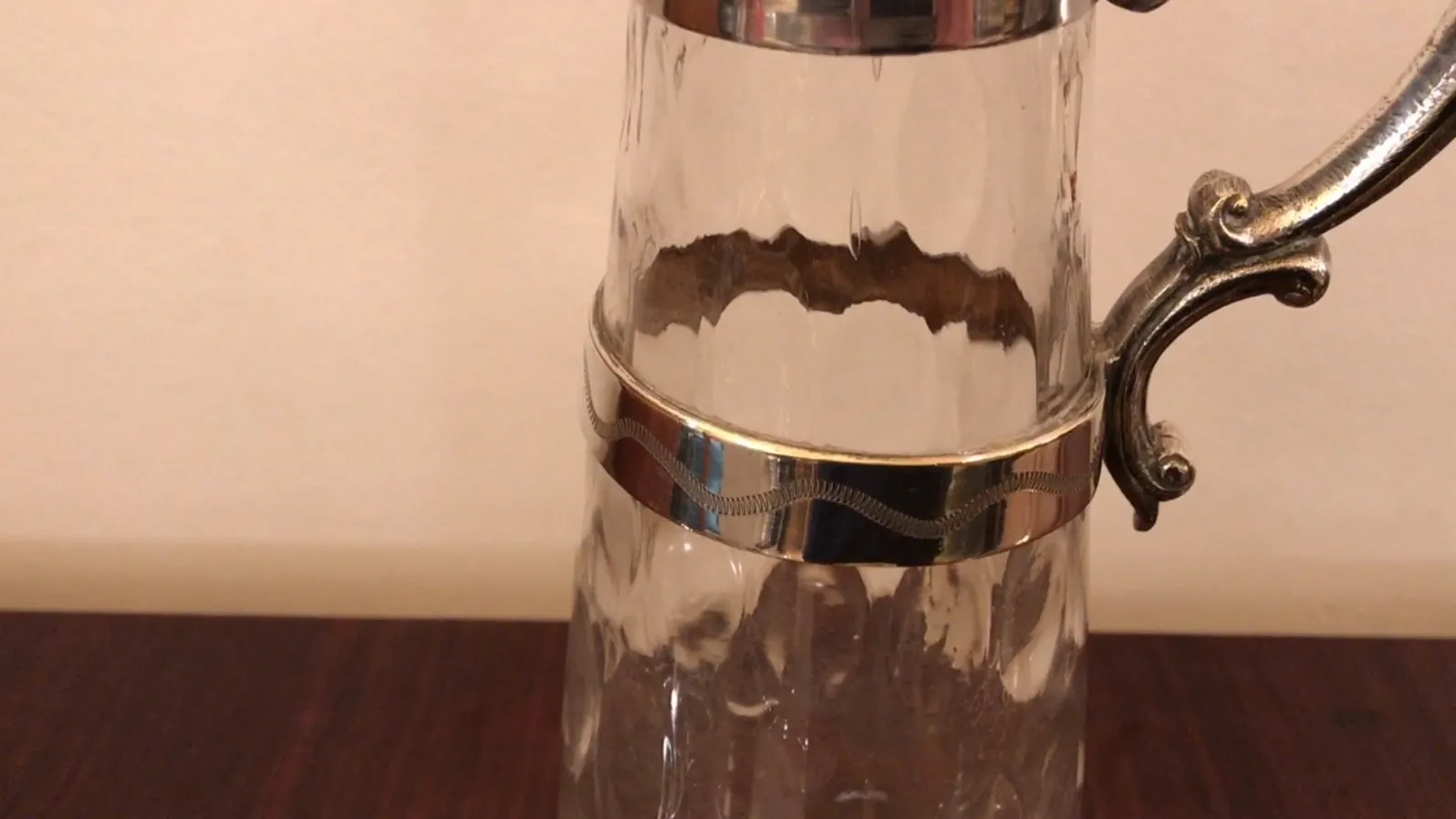 Antique glass jar by WMF with elegant design