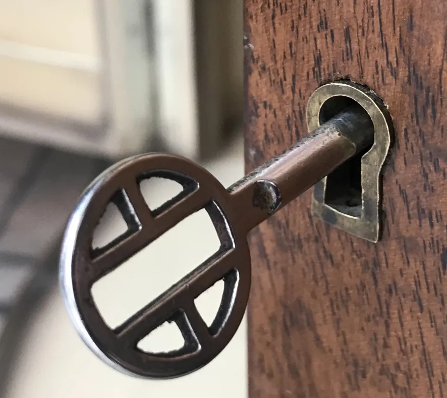 Chiave antica per lock di mobile bar