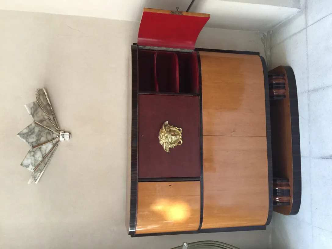 Antique pair of sconces elegantly designed on wall