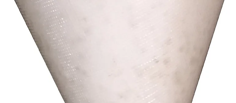 Coppia di applique antiche a forma conica su sfondo chiaro.