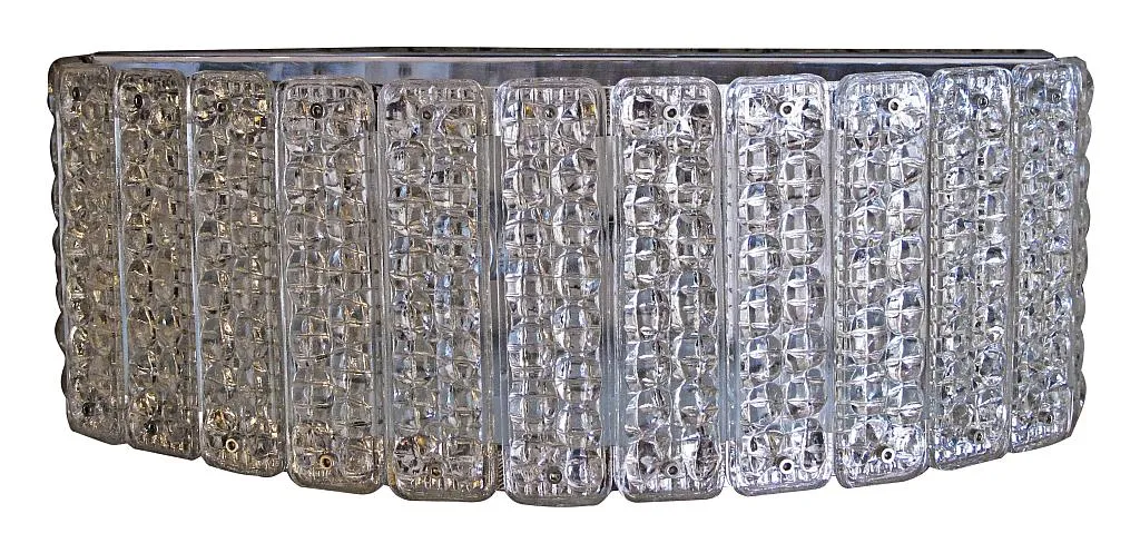 Paire d'appliques antiques avec un design en verre brillant.