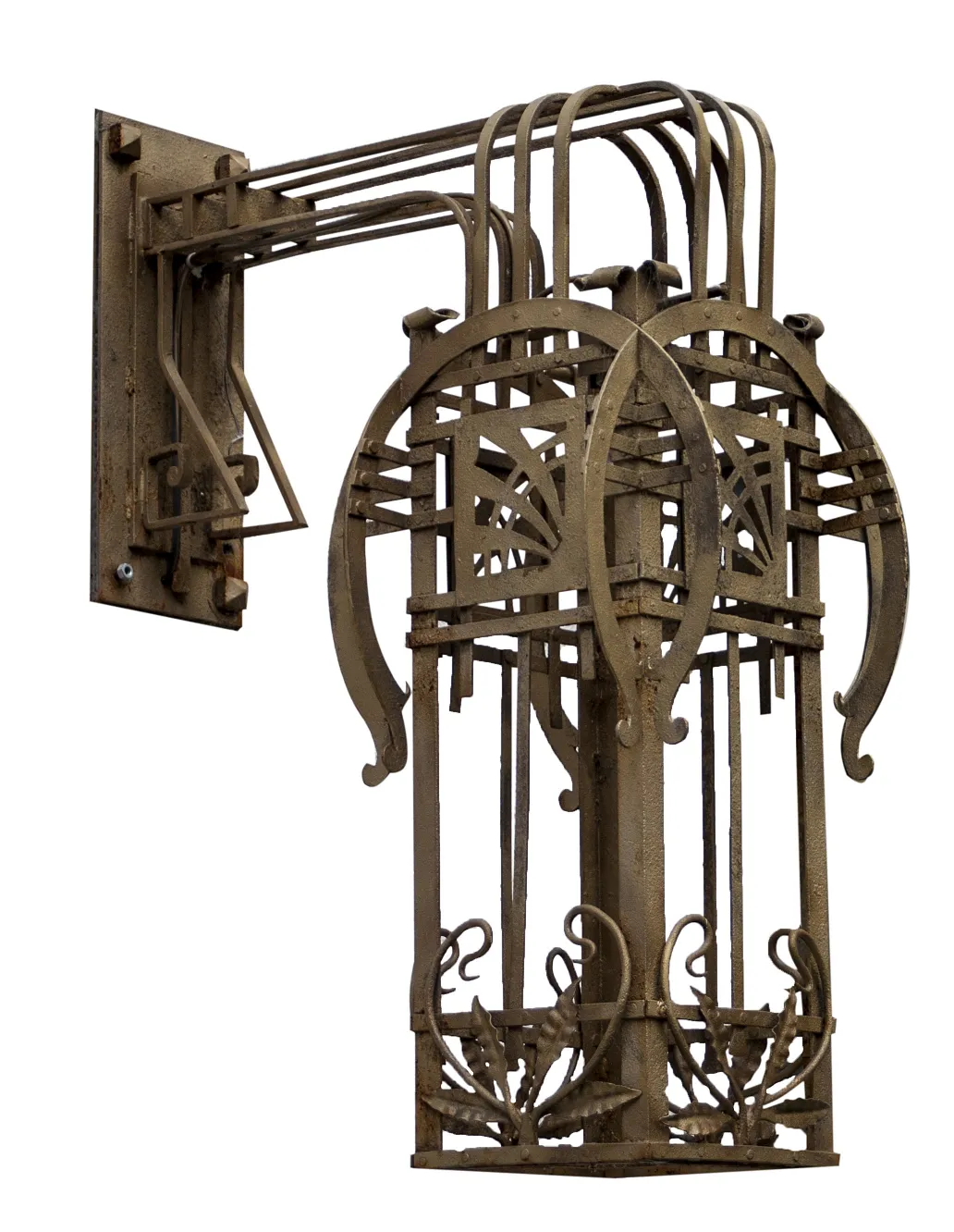 Antique pair of sconces with elegant design for decor