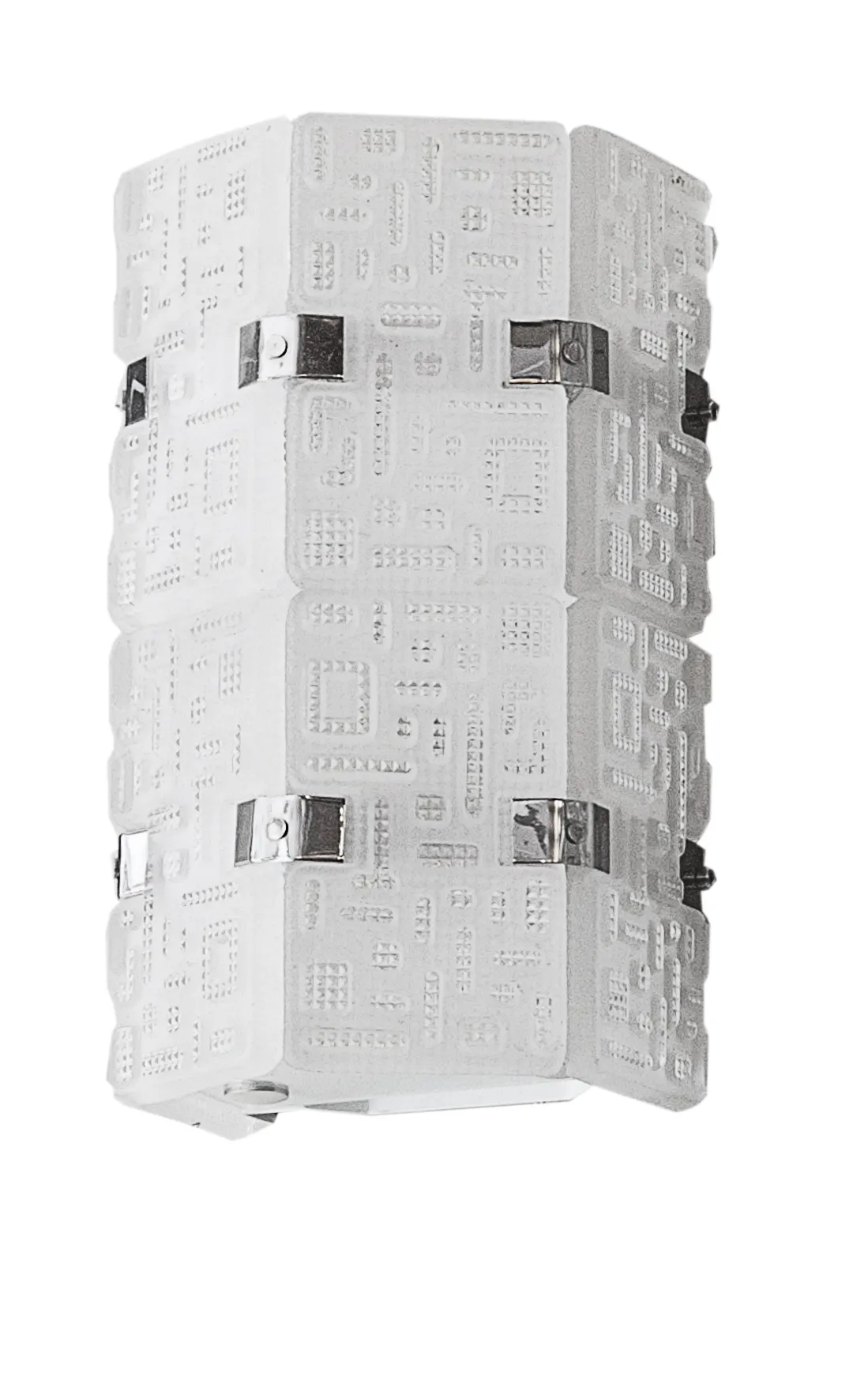 Antigas luminárias de parede orrefors com design ornamental, luz suave.