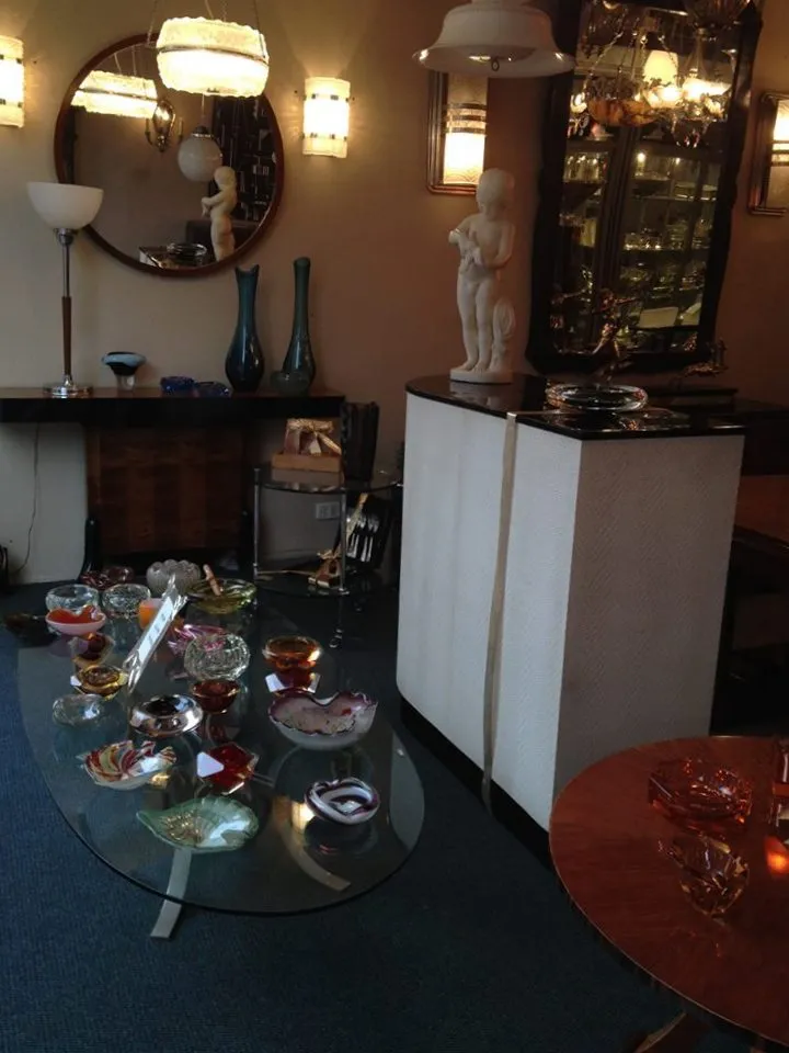 Antique pair of sconces from Orrefors with ambient light