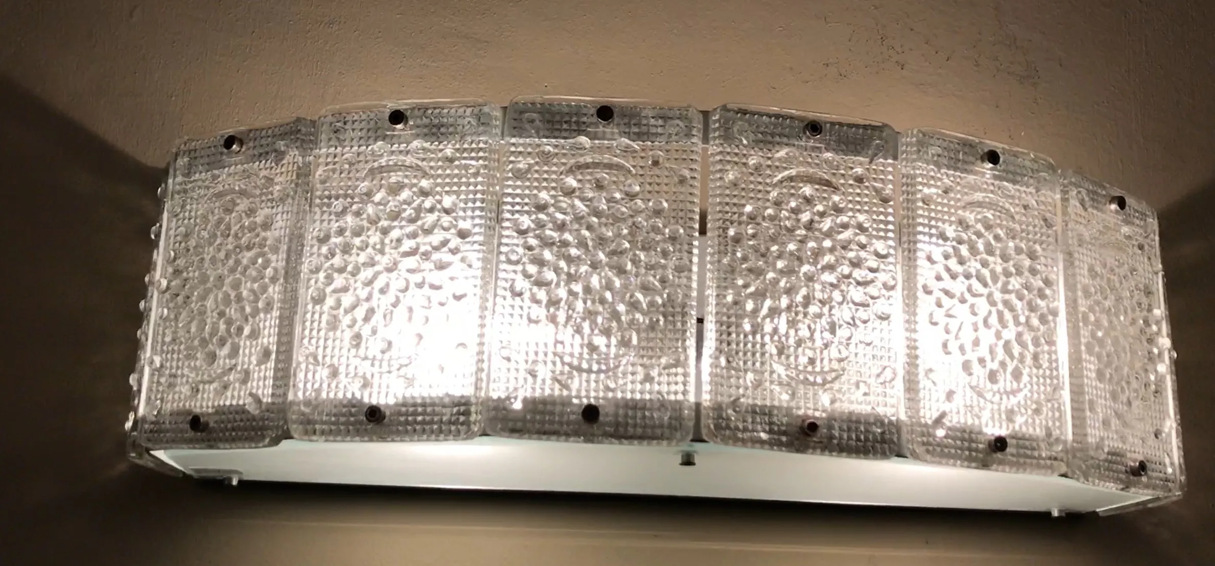 Coppia di applique antiche, design elegante Orrefors.