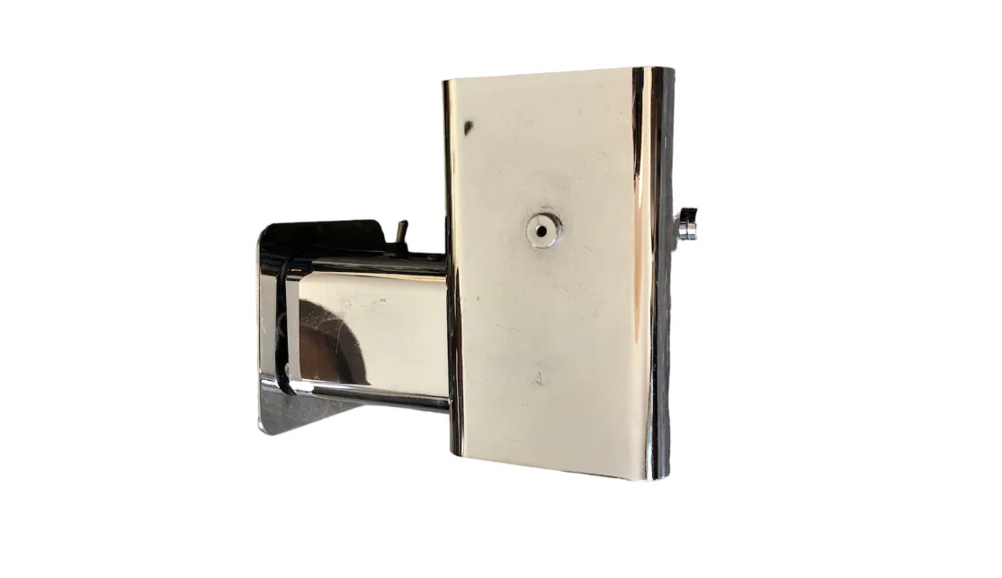 Pair of antique sconces with modern design and chrome finish