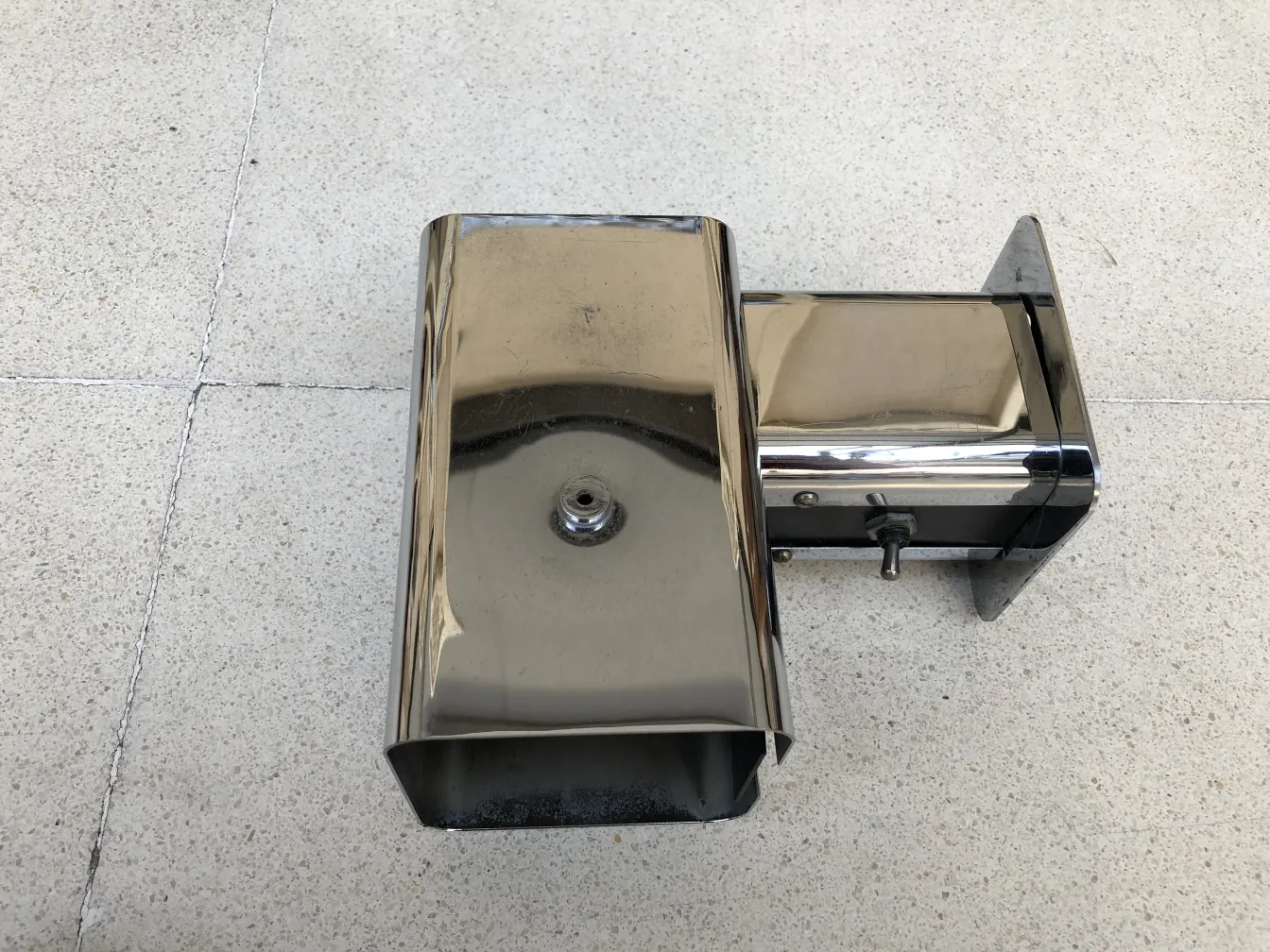 Pair of shiny antique sconces with a rectangular shape, elegant style