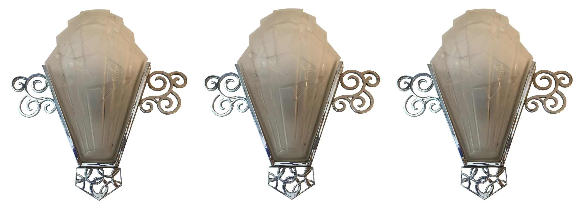 Pair of antique sconces with elegant vase design