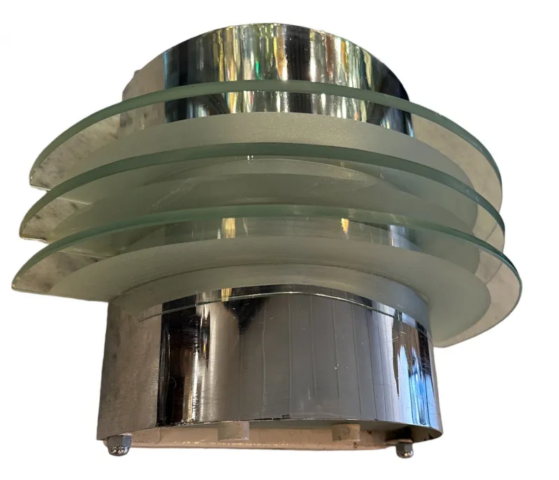 مصابيح الجدار القديمة بتصميم زجاجي متعدد الطبقات، تركيب جدار.