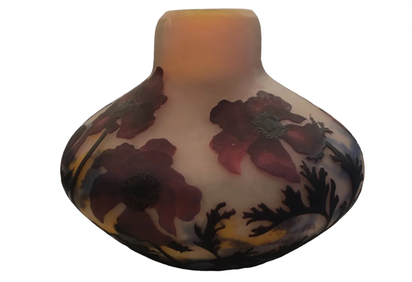 Verre signé (Muller Freres) (français)