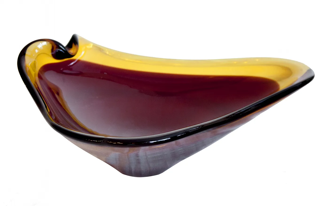 joli cristal de murano ancien avec des couleurs chaudes