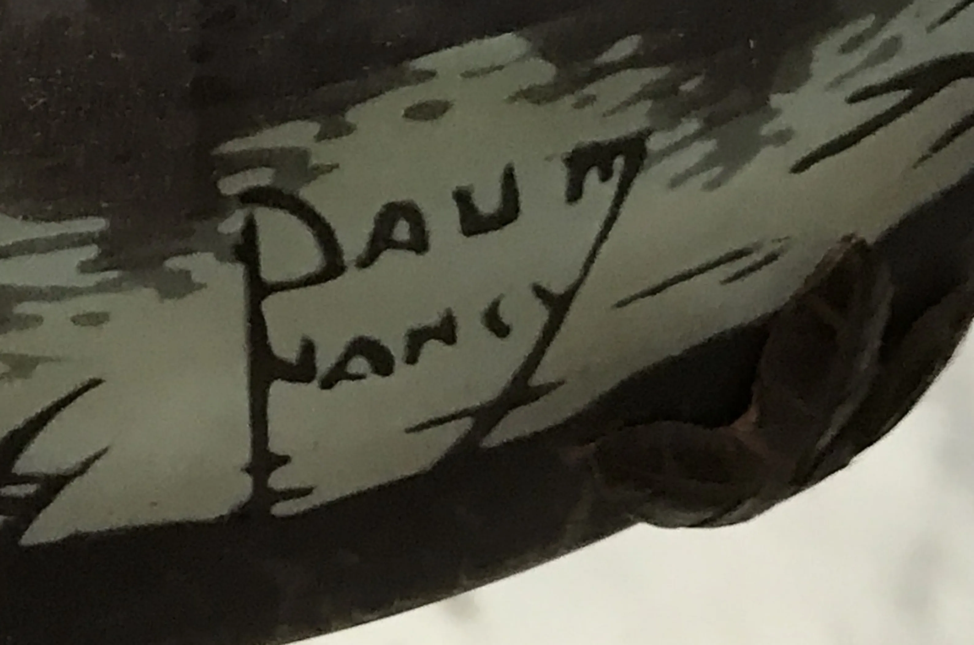 पुरानी मुद्रण Daum Nancy के साथ दृश्य हस्ताक्षर