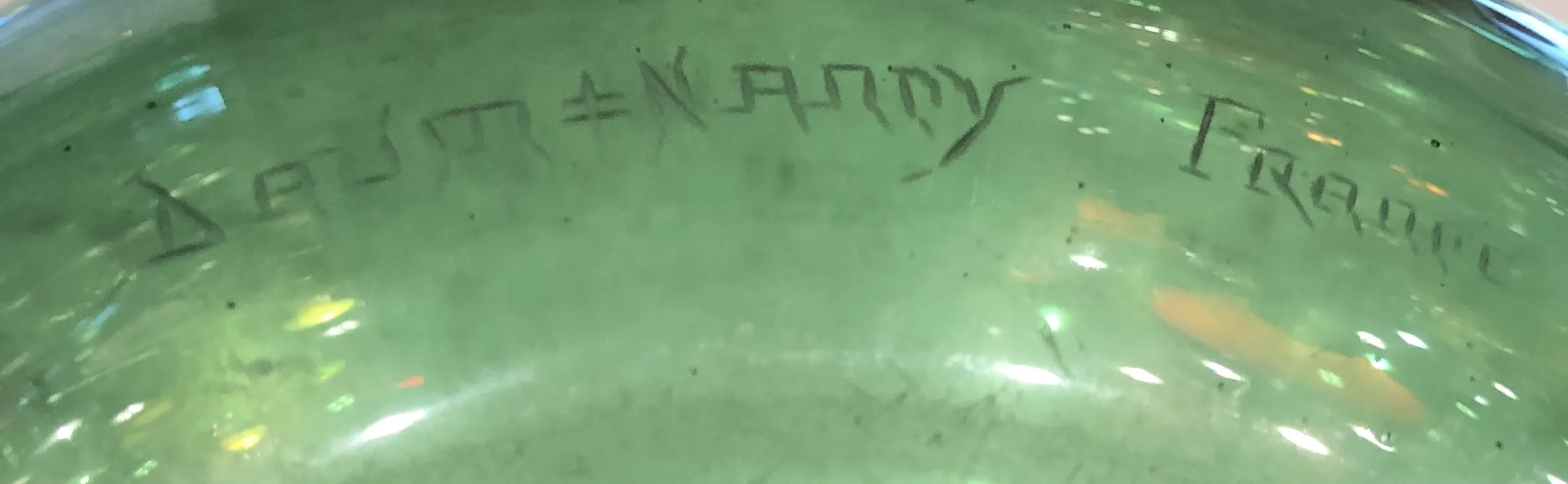 古い印章 Daum Nancy France 緑色に刻まれた
