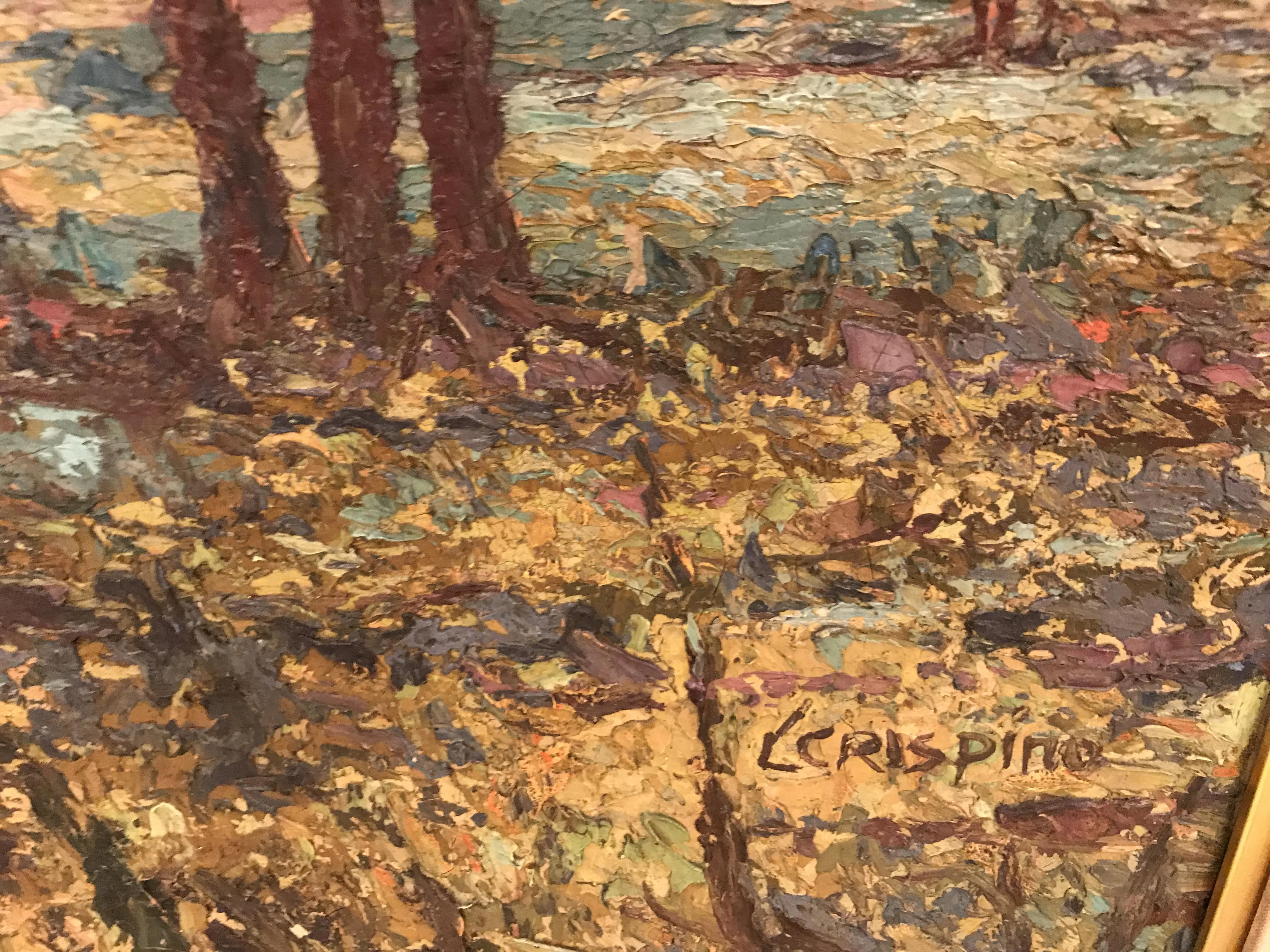 古い印章 luis crispino の隣にある風景画