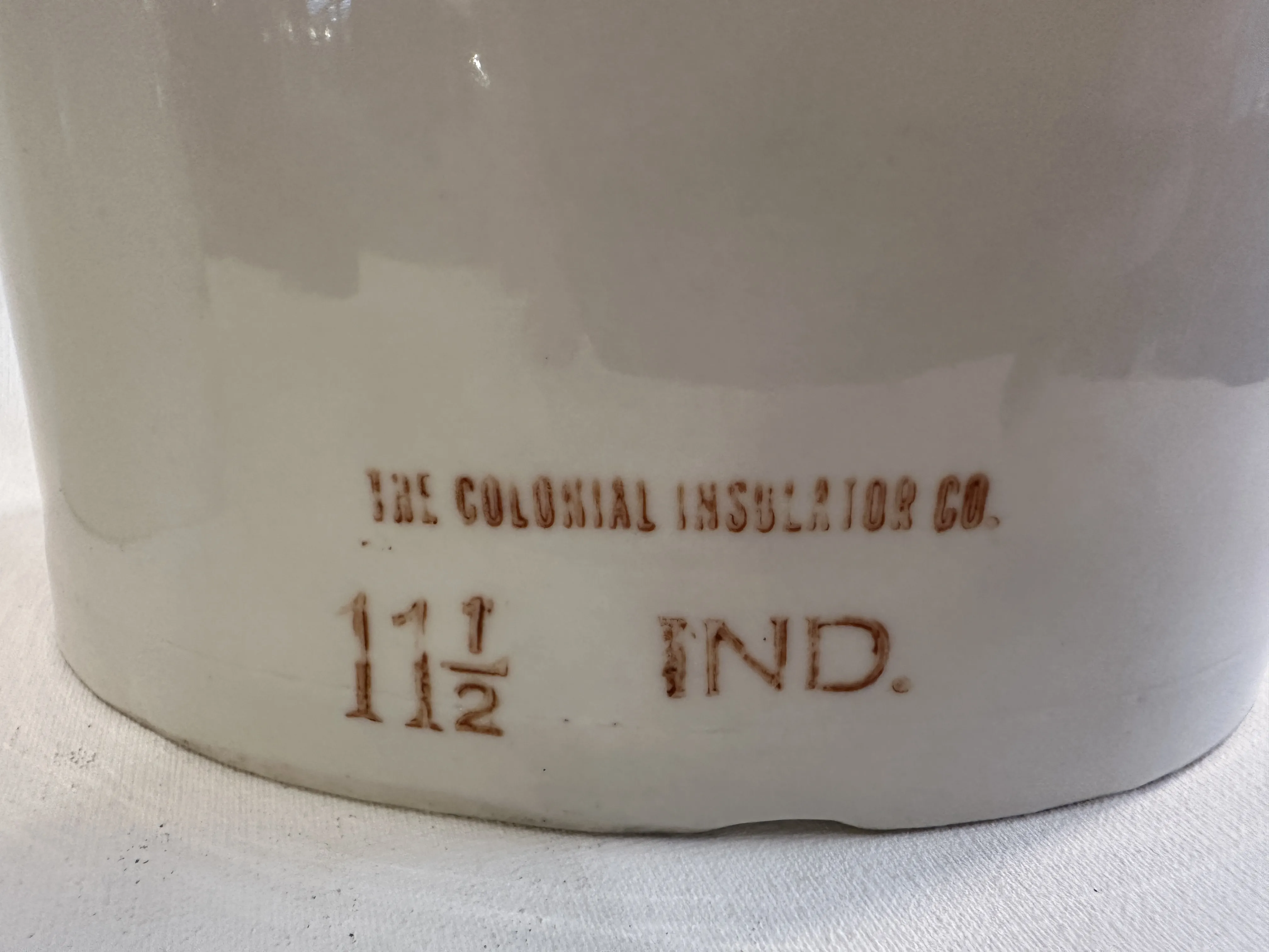 антикварная печать The Colonial Insulator Co. с видимой надписью
