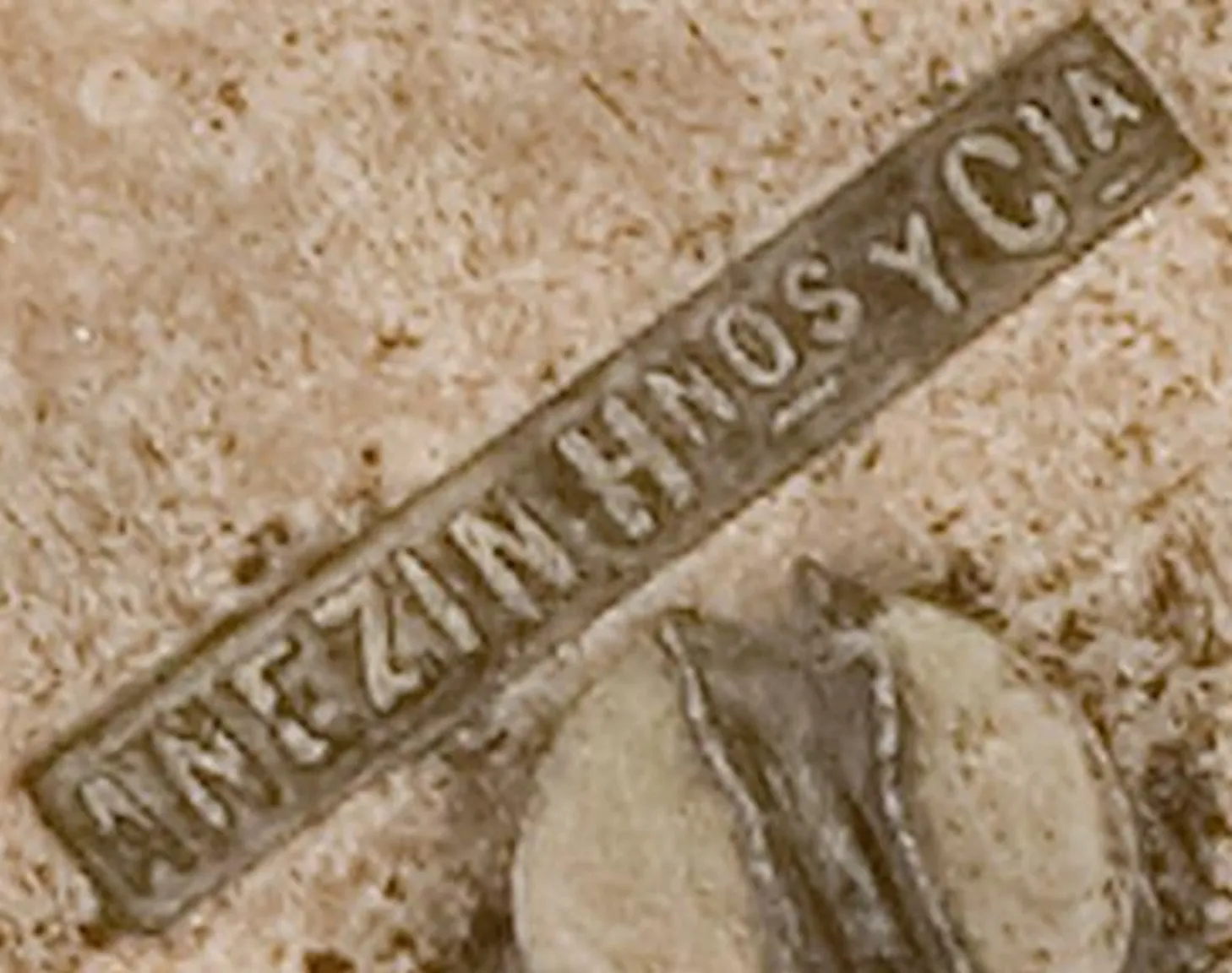 تفاصيل ختم قديم مع anezin hnos y cia